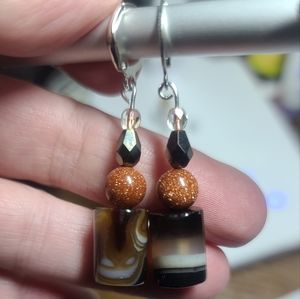 Handmade Earrings with Natural Stone